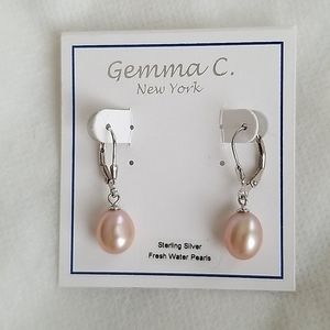 Sterling Silver  Freshwater Pearl Earrings